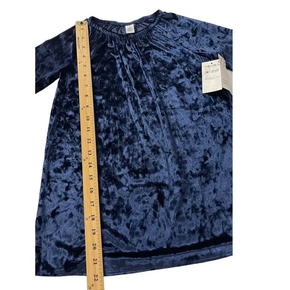 Harper Canyon Girls Navy Peacoat Velvet Dress Size 3 New‎